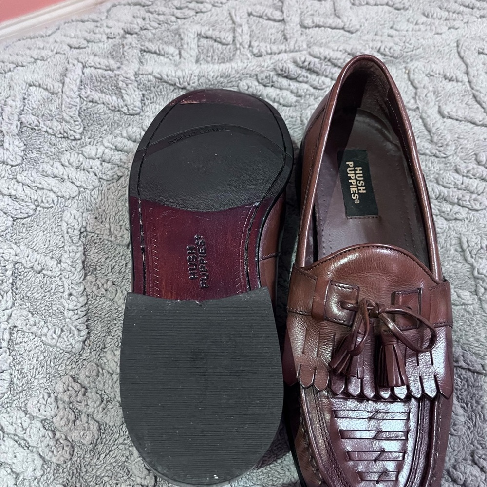Hush Puppies Men's Tassel Loafers in Rich Brown - Picture 2 of 8